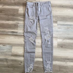 ‼️SALE‼️ Grey American Eagle jeans. Size 6 x-long.
